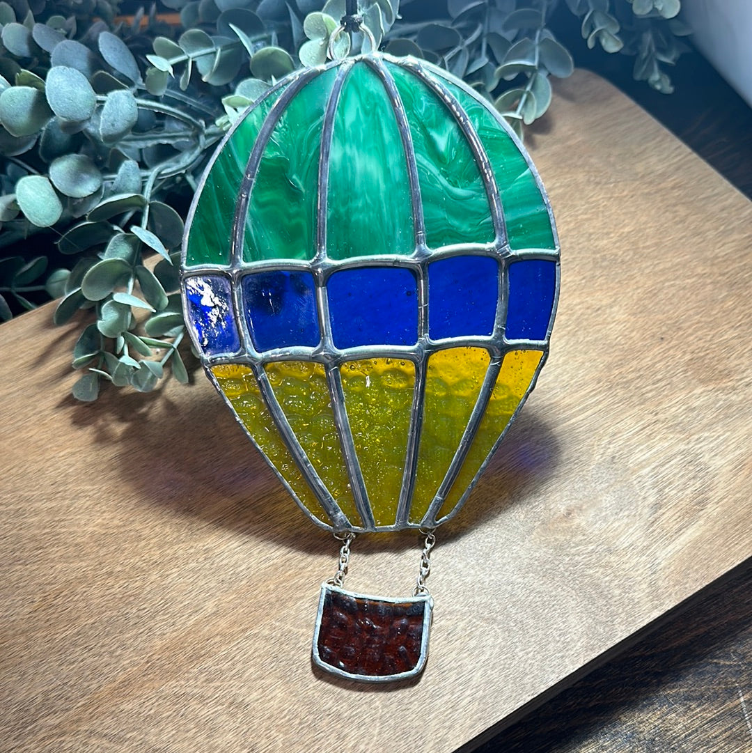 Hot Air Balloon  stained glass
