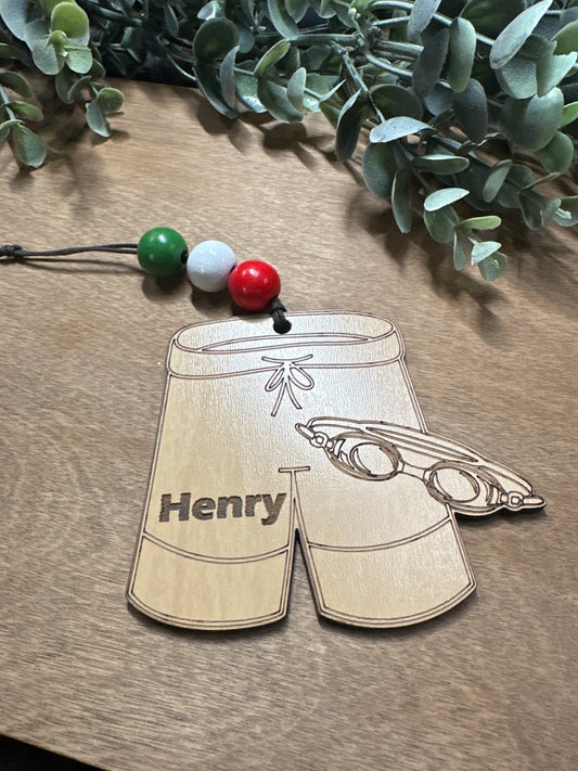 Swim Shorts Personalized Ornament