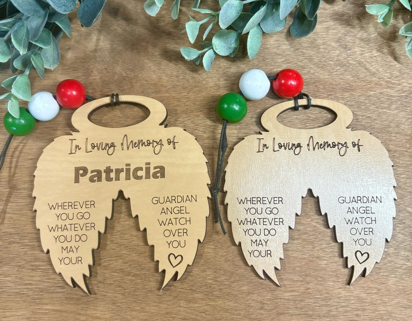 Angel Wings Memorial Personalized Ornament