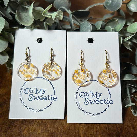 Harvest Bee Small-Circle Earrings