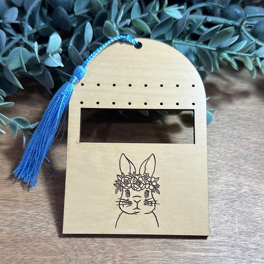 Floral Bunny Travel Earring Holder