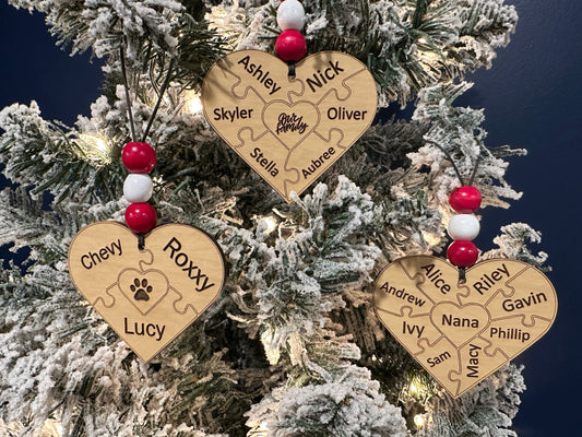 Family Puzzle Personalized Ornament