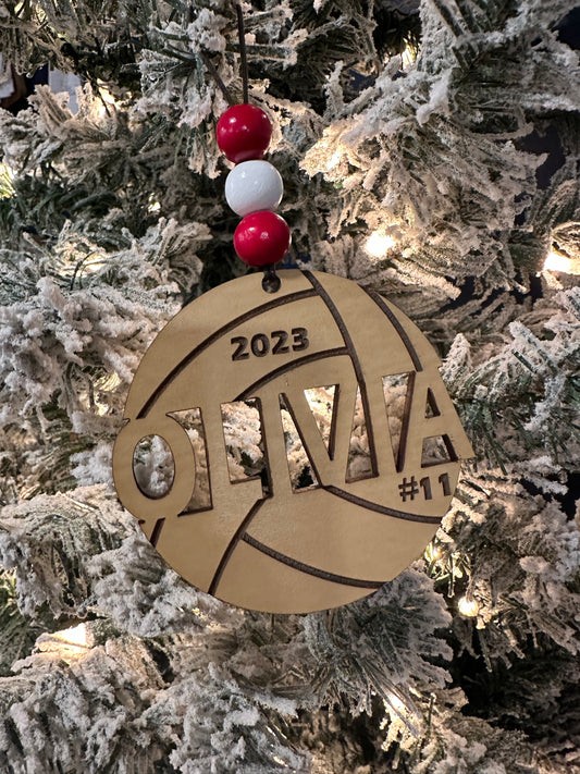 Volleyball Personalized Ornament