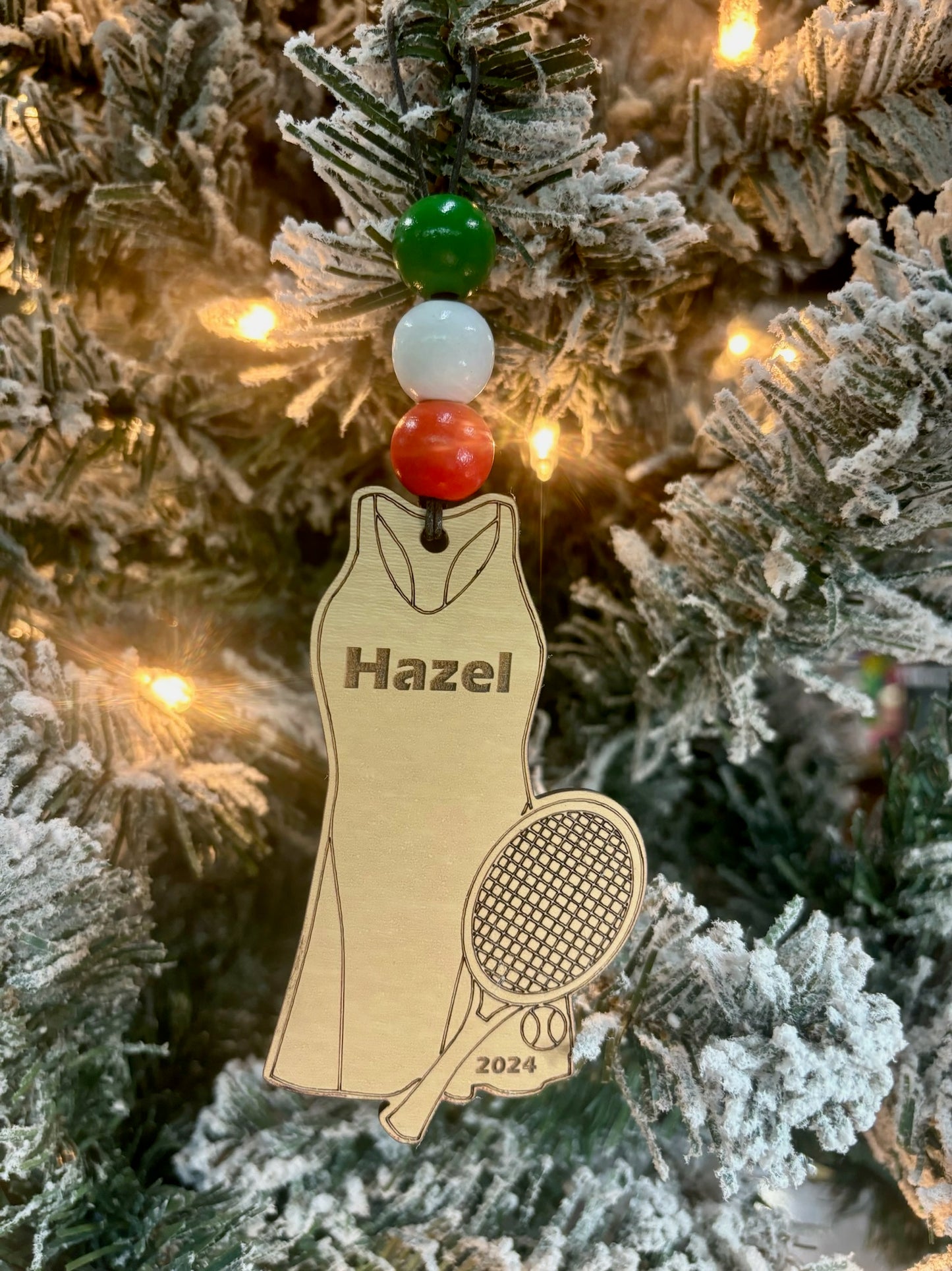 Tennis Girl Personalized Ornament