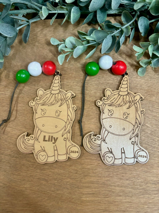 Unicorn Personalized Ornament