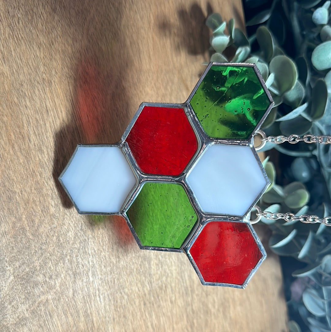 SMALL HONEYCOMB, stained glass