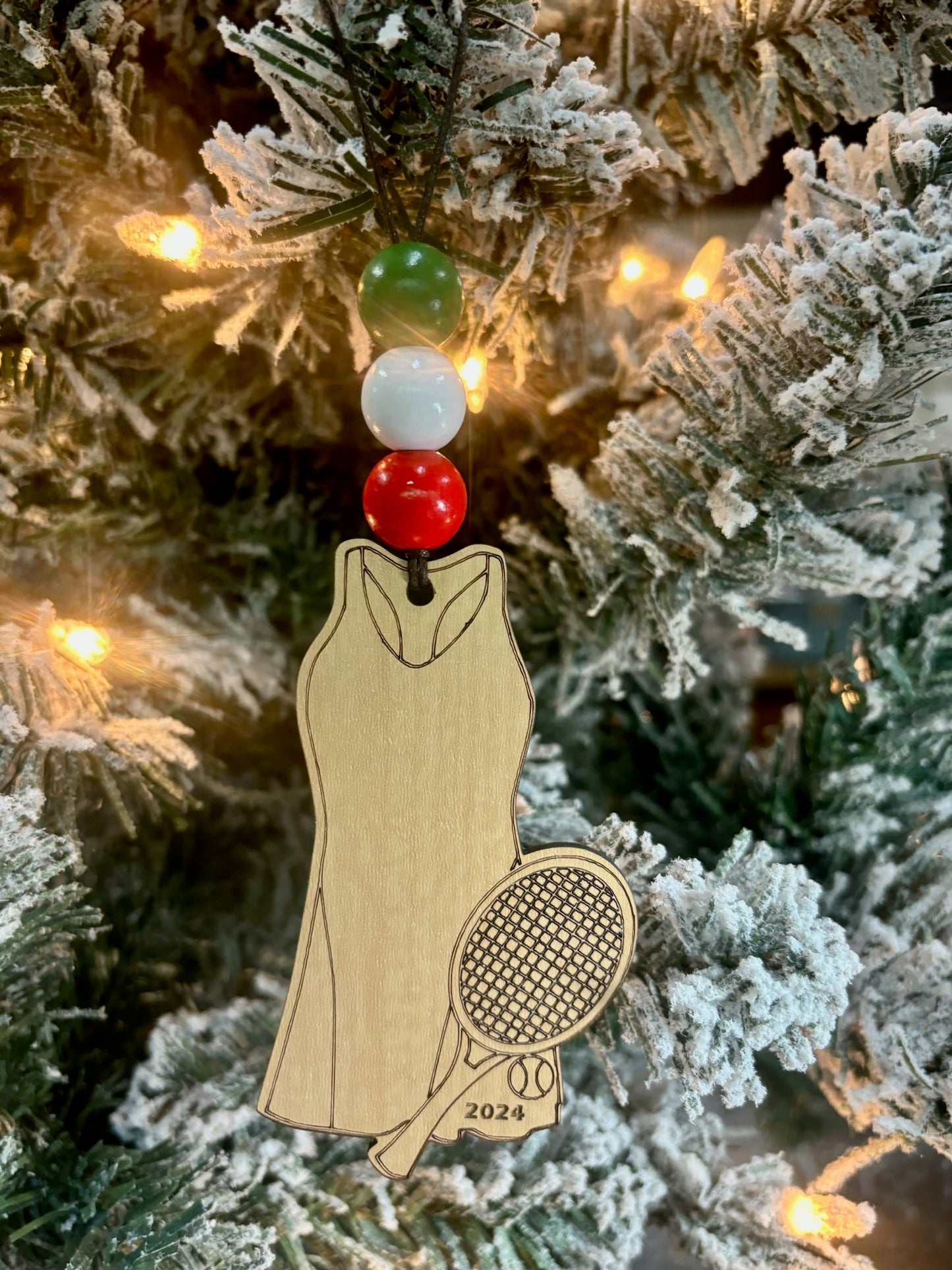 Tennis Girl Personalized Ornament