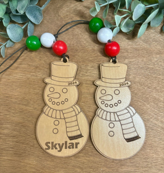 Snowman Personalized Ornament