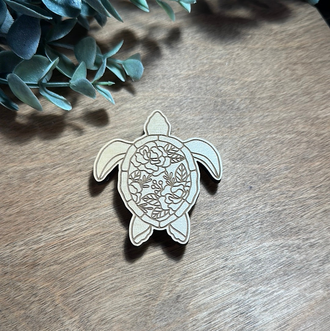 Engraved Turtle  Magnet