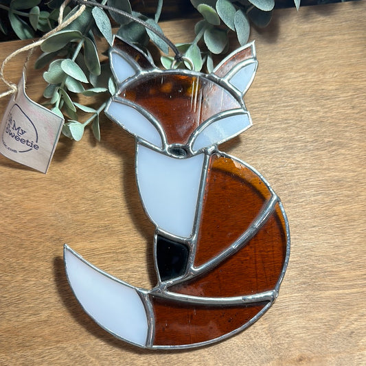 Fox Stained Glass Suncatcher