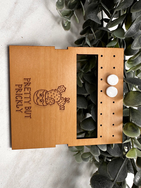 Pretty but Prickly Travel Earring Holder