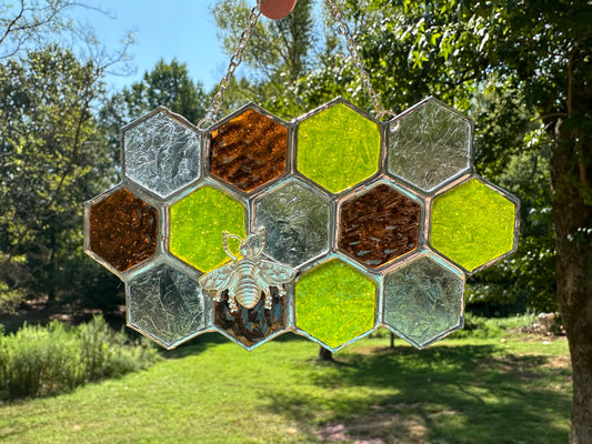 HONEYCOMB LARGE, stained glass