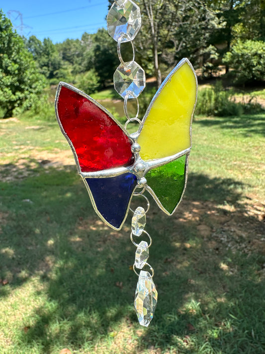 Glass Butterfly Suncatcher