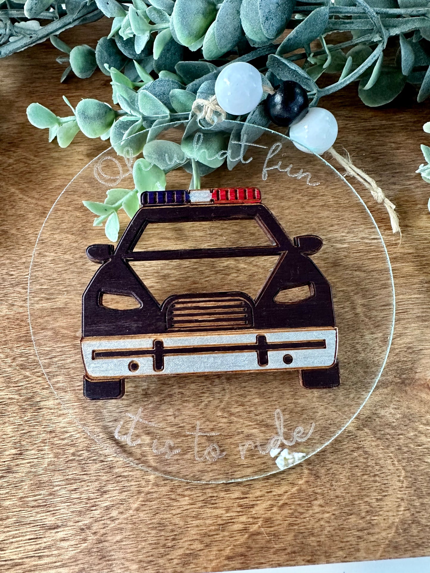 "Oh! What Fun" Vehicle Ornament