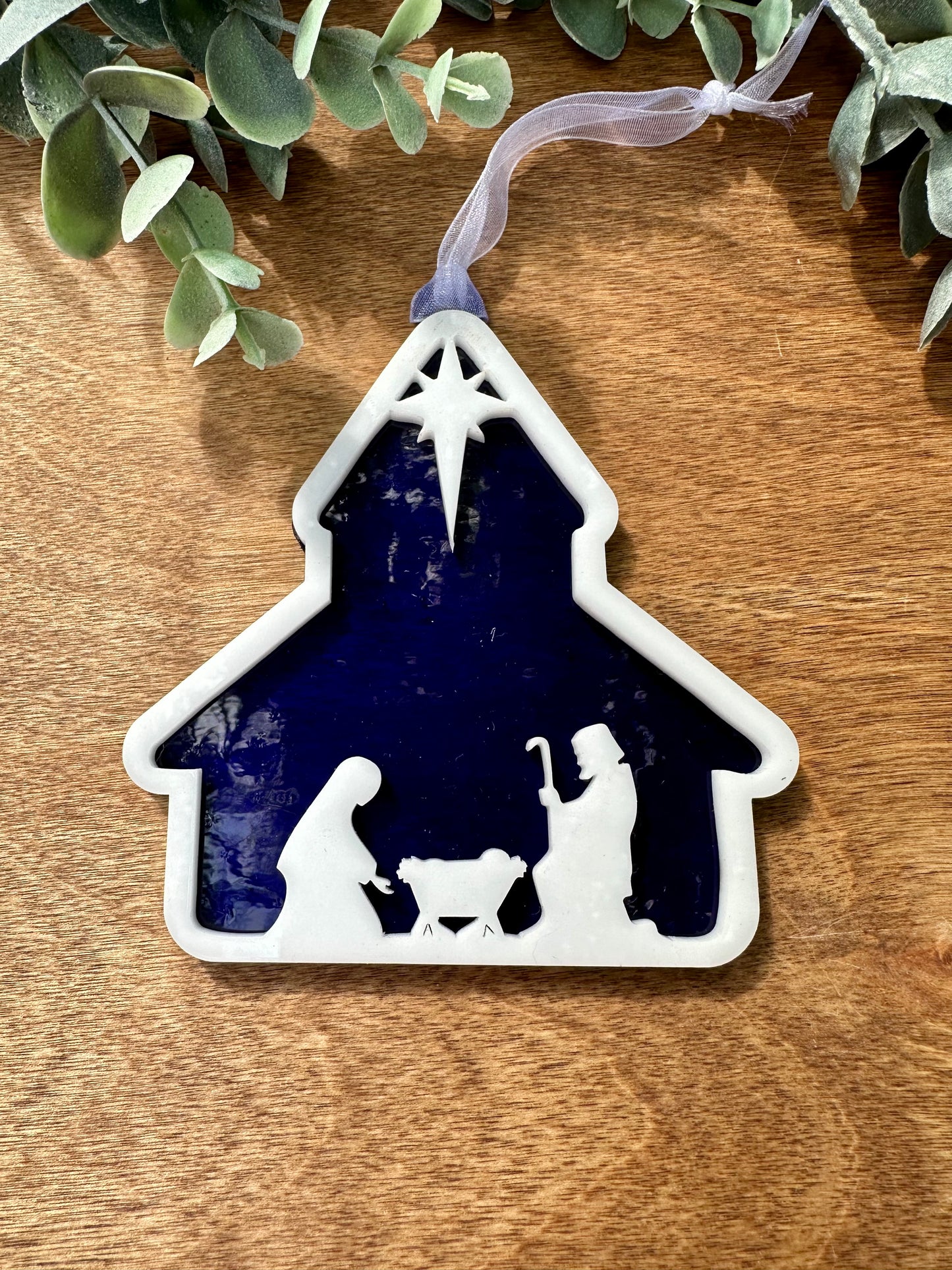 Nativity Barn Ornament