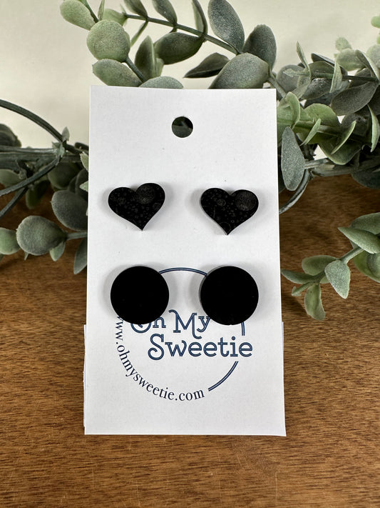 Astrology 15mm Heart Studs