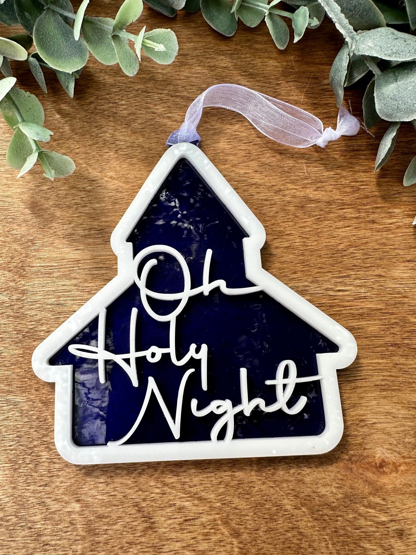 "Oh Holy Night" Barn Ornament