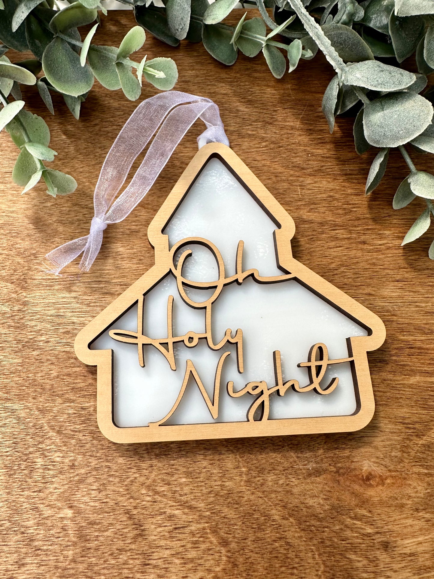 "Oh Holy Night" Barn Ornament