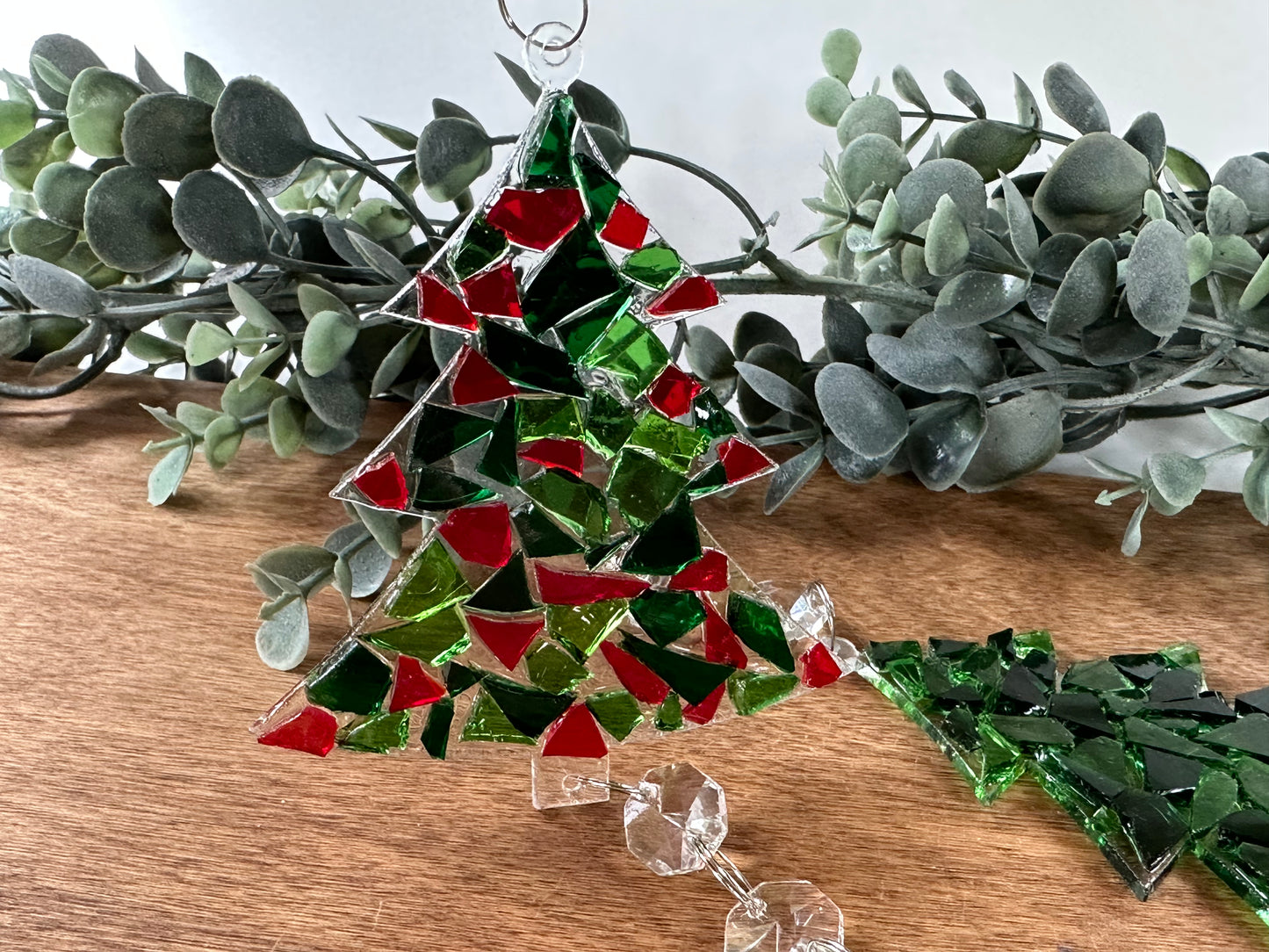 Christmas Tree Mosaic with glass Crystals