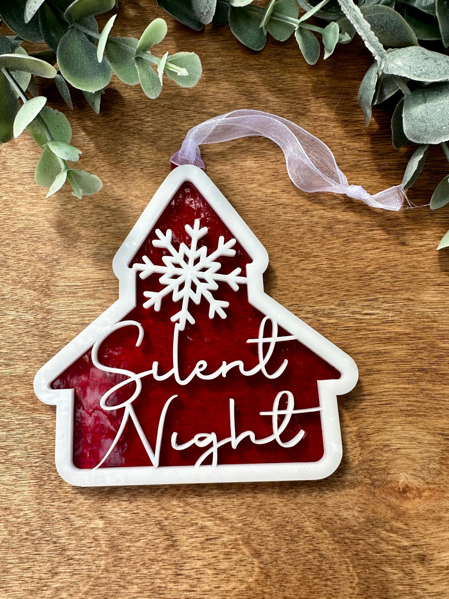 "Silent Night" Barn Ornament