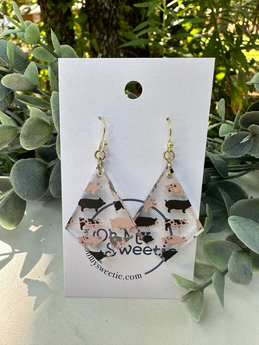 Pig Diamond Earrings
