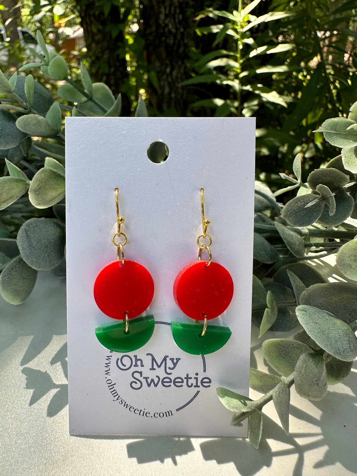 Christmas Single Half Drop Earrings