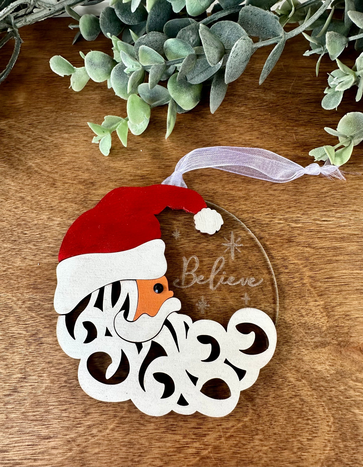 Santa Moon Ornament