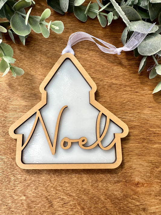 "Noel" Barn Ornament