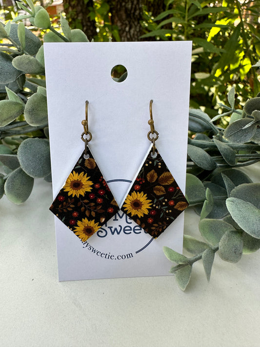 Sunflower Diamond Earrings