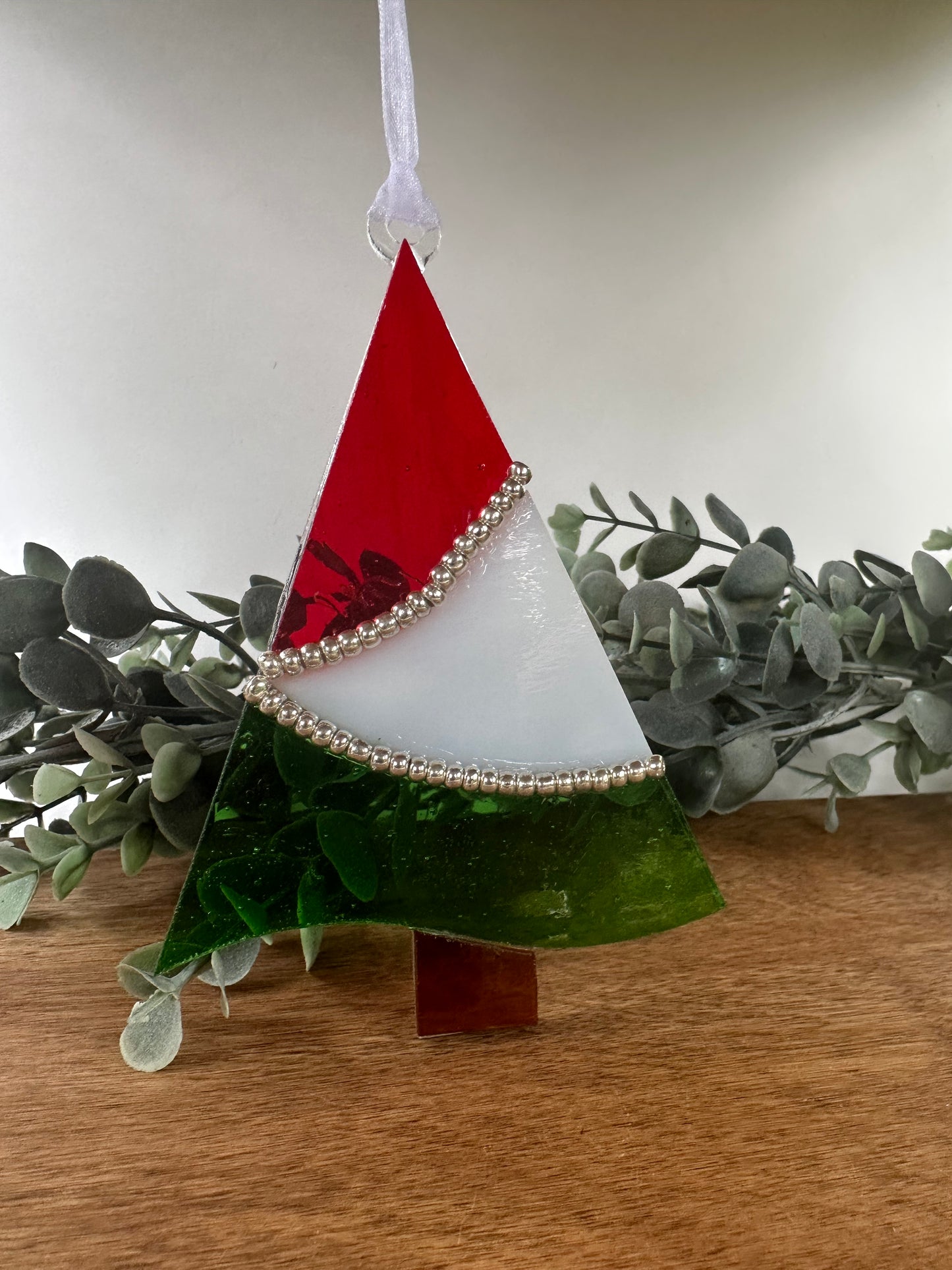 Christmas Tree Mosaic Glass Ornament