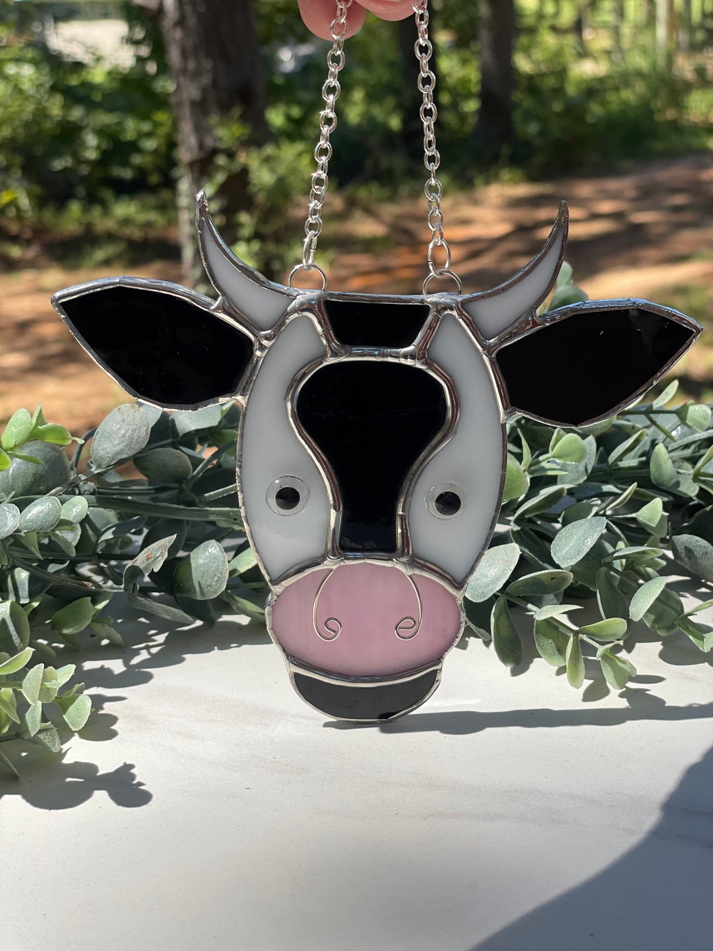 Cow Head Stained Glass