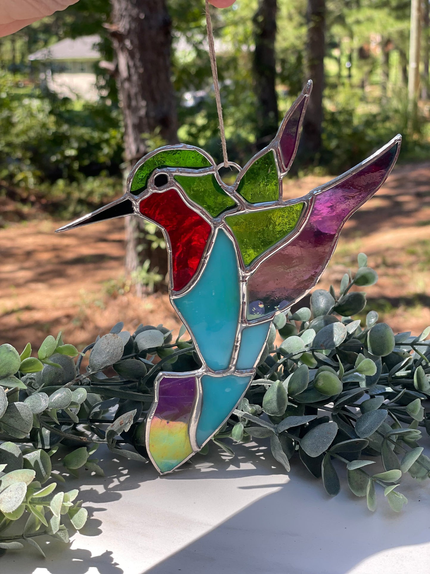 HUMMINGBIRD Stained Glass