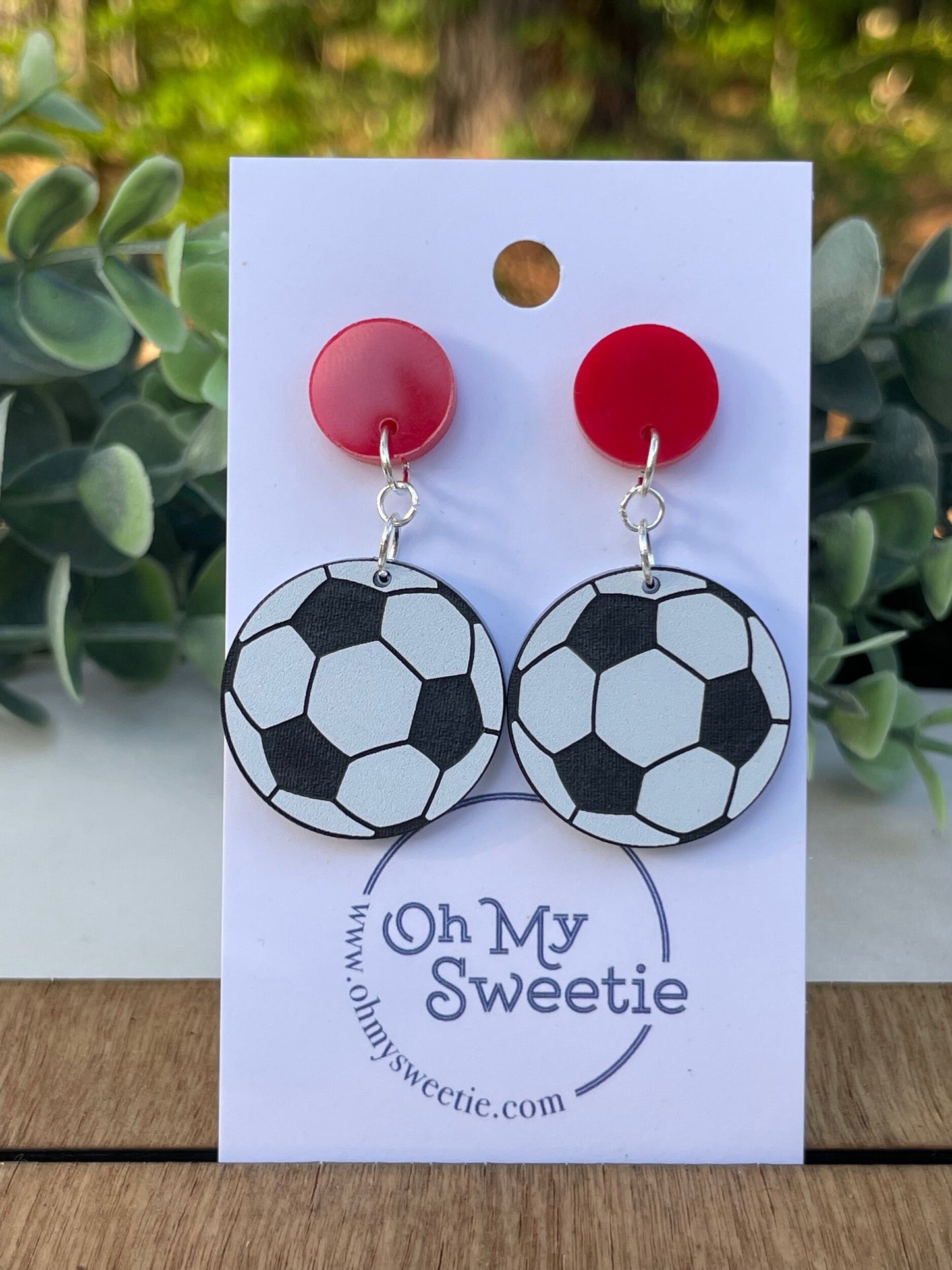 Soccer Dangle Earrings