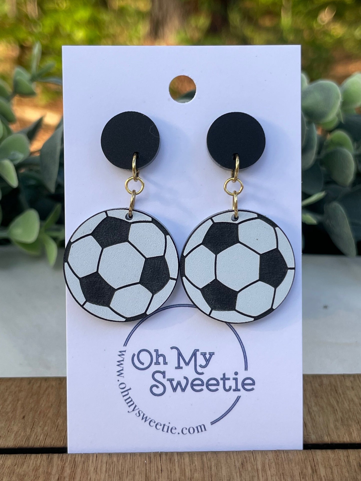 Soccer Dangle Earrings