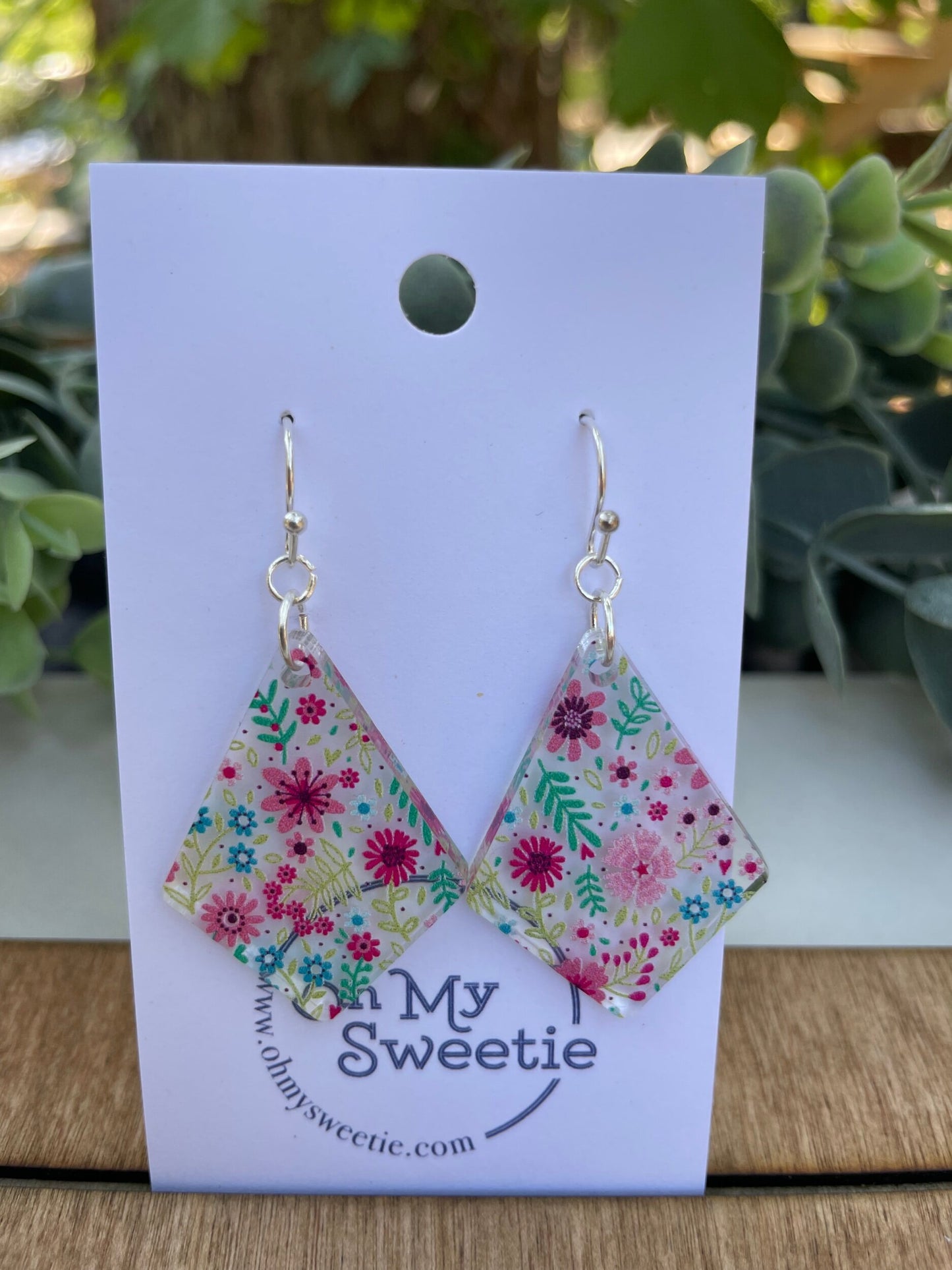 Spring Flower Diamond Earrings