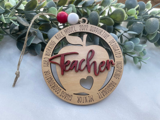 Teacher Wooden Ornament