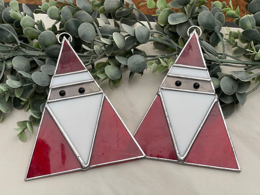 Triangle Santa Ornament